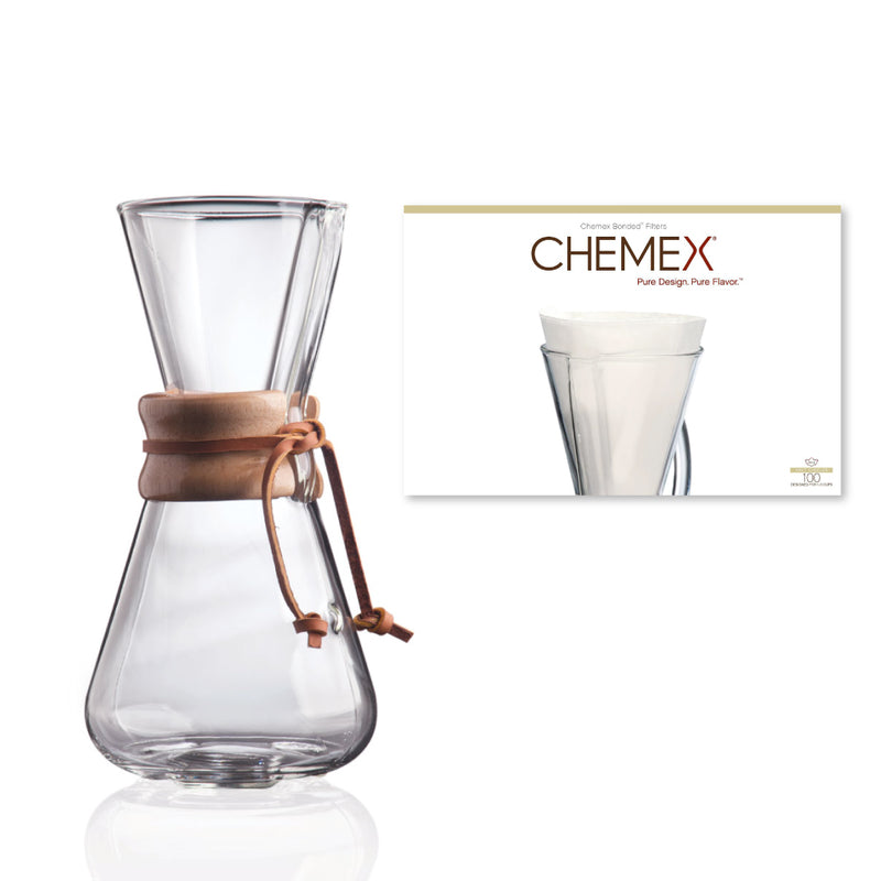 Chemex 3 kopps pakke med filter - KAFFAbutikk