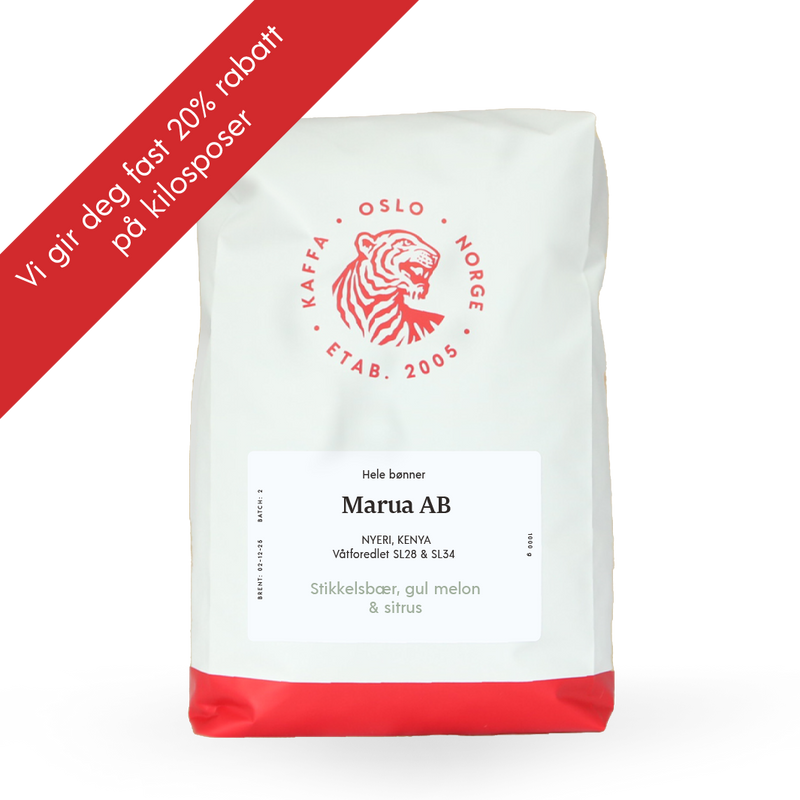 Kaffebønner 1kg Kenya Marua AB