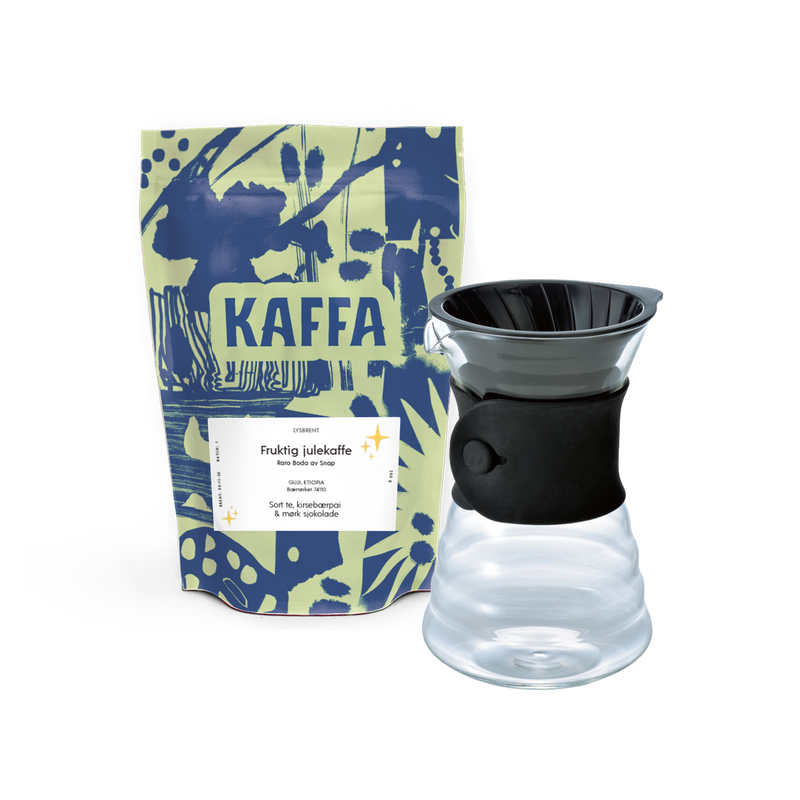 KAFFA X HARIO V60 Drip Decanter med valgfri Julekaffe