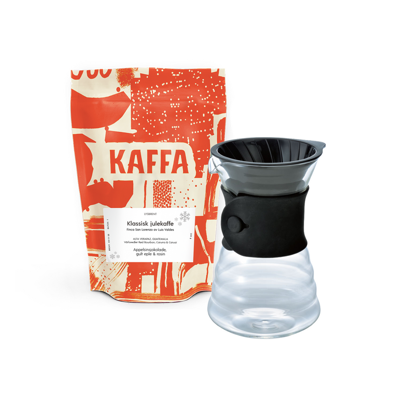 KAFFA X HARIO V60 Drip Decanter med valgfri Julekaffe
