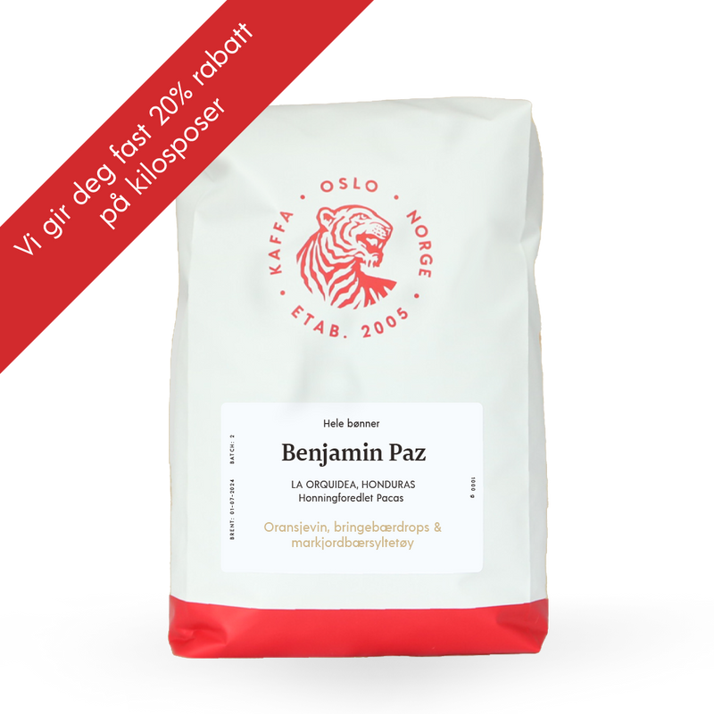 Kaffebønner 1kg Honduras Benjamin Paz