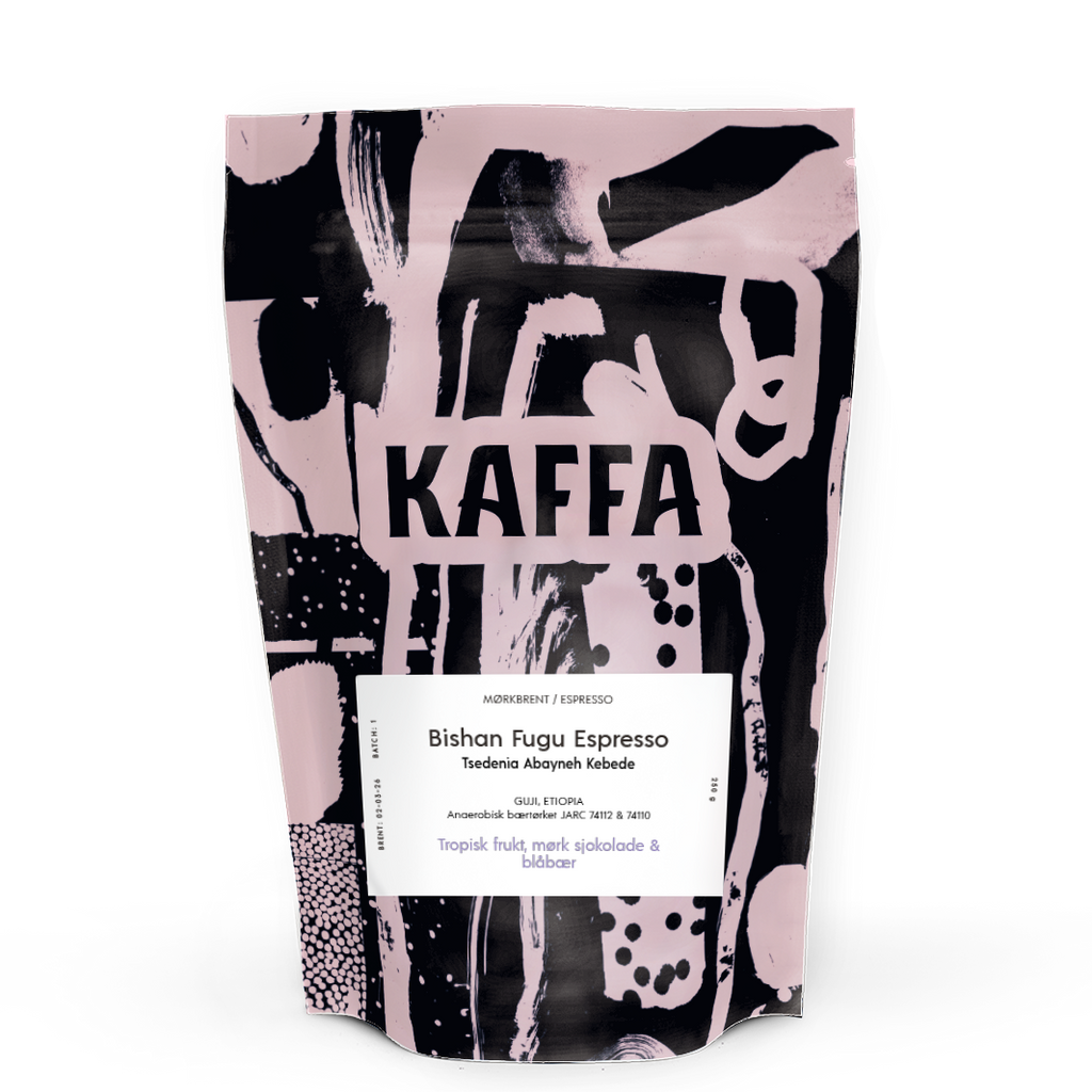Photo of Kaffebonner Etiopia Bishan Fugu Morkbrent