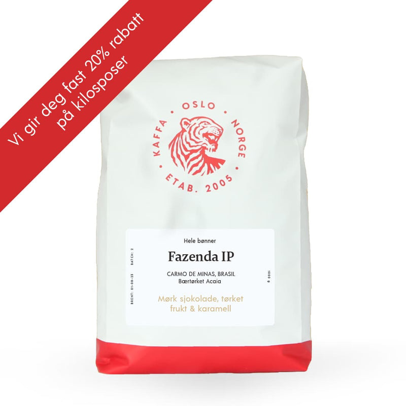 Kaffebønner 1kg Brasil Fazenda IP