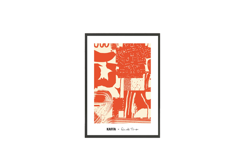 KAFFA x Renate Thor Plakat Limited Edition - RødKrem