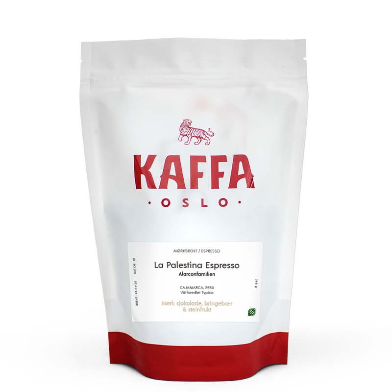Kaffebønner Mørkbrent Peru La Palestina Økologisk