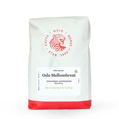 Kaffebønner 1kg Oslo Mellombrent - KAFFAbutikk