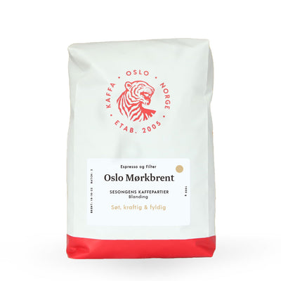 Kaffebønner 1kg Oslo Mørkbrent - KAFFAbutikk