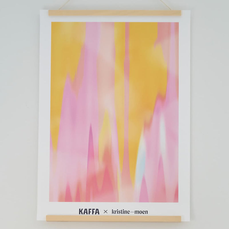 KAFFA Plakat gul av Kristine Moen - KAFFAbutikk