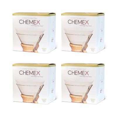 Chemex fc-100 4-for-3 pakke runde kaffefilter - KAFFAbutikk