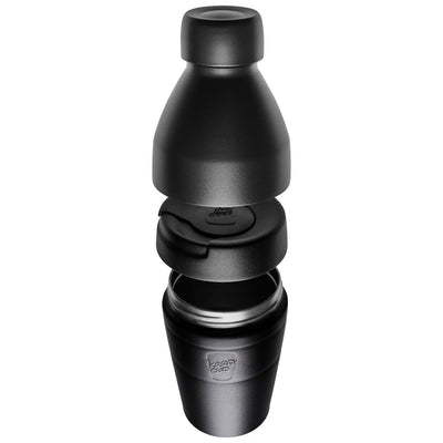 KeepCup Helix sett med termobeger og flaske Black - KAFFAbutikk