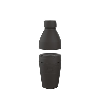 KeepCup Helix sett med termobeger og flaske Black - KAFFAbutikk