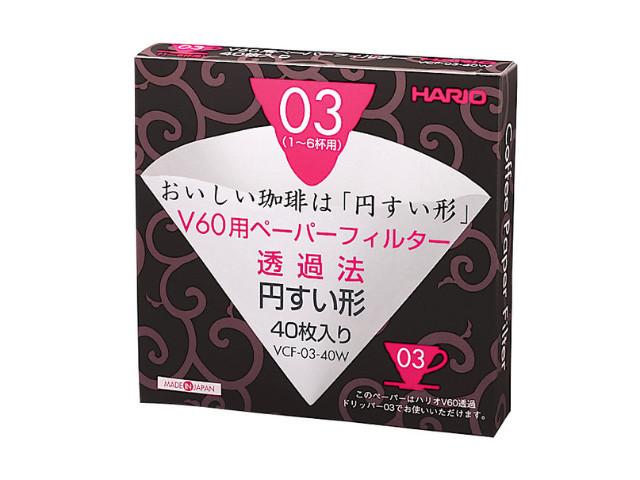 Hario V60 40 pakk kaffefilter - KAFFAbutikk
